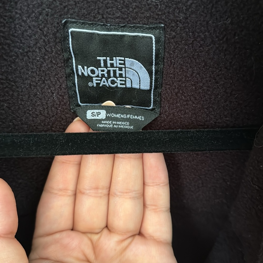 The North Face Black Fleece Jacket with Pink Accents - Picture 2 of 3